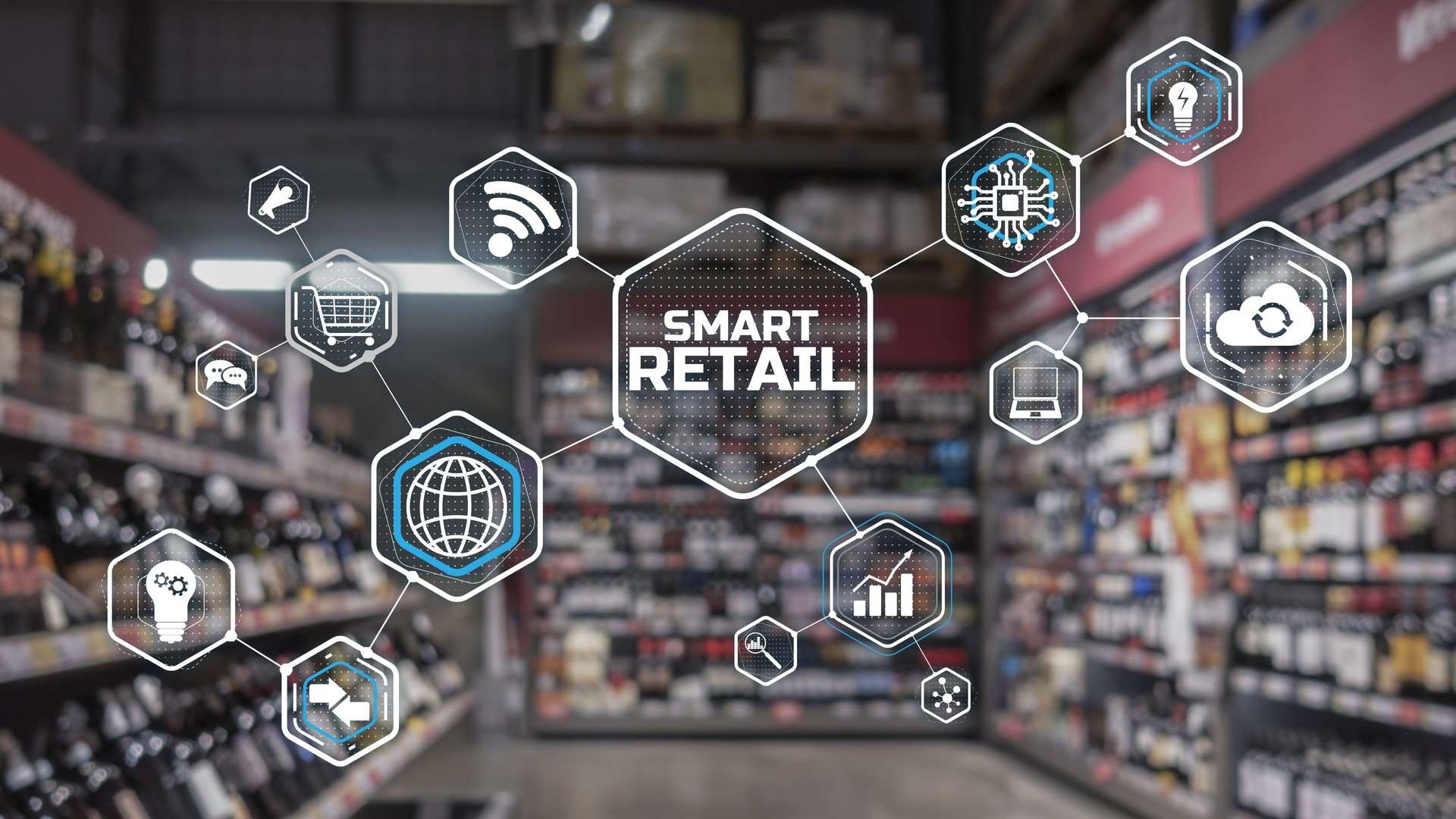 Smart retail 2021 and omni channel concept. Shopping concept 2021.